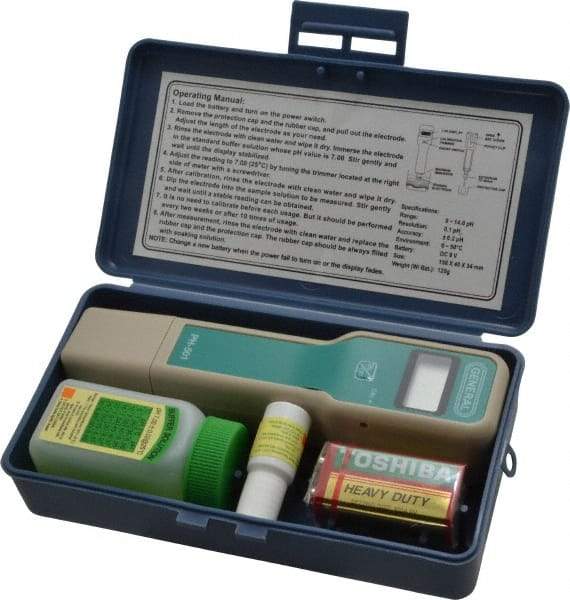 General - 0 to 14 pH, pH Meter - Accurate up to 0.2 pH - Industrial Tool & Supply