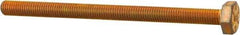 Made in USA - 1/4-28 UNF, 3-1/2" Length Under Head Hex Head Cap Screw - Fully Threaded, Grade 8 Alloy Steel, Zinc Yellow Dichromate Finish, 7/16" Hex - Industrial Tool & Supply
