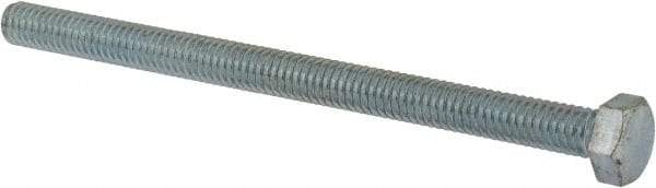 Made in North America - 5/16-18 UNC, 4-1/2" Length Under Head Hex Head Cap Screw - Fully Threaded, Grade 8 Alloy Steel, Zinc Yellow Dichromate Finish, 1/2" Hex - Industrial Tool & Supply