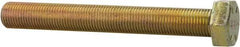 Made in USA - 1/2-20 UNF, 4" Length Under Head Hex Head Cap Screw - Fully Threaded, Grade 8 Alloy Steel, Zinc Yellow Dichromate Finish, 3/4" Hex - Industrial Tool & Supply