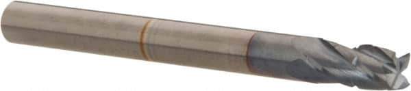 Hertel - 3/16" Diam, 3/8" LOC, 4 Flute Solid Carbide Roughing Square End Mill - TiCN Finish, 2" OAL, 3/16" Shank Diam, Single End, Centercutting - Industrial Tool & Supply