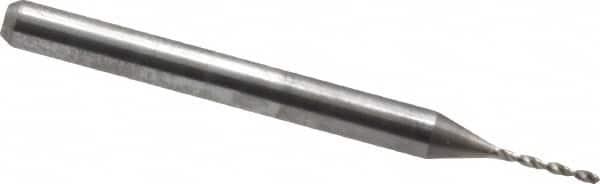 Hertel - 1/32", 130° Drill Point, 1/8" Shank Diam, Fast Spiral Circuit Board Drill Bit - Industrial Tool & Supply