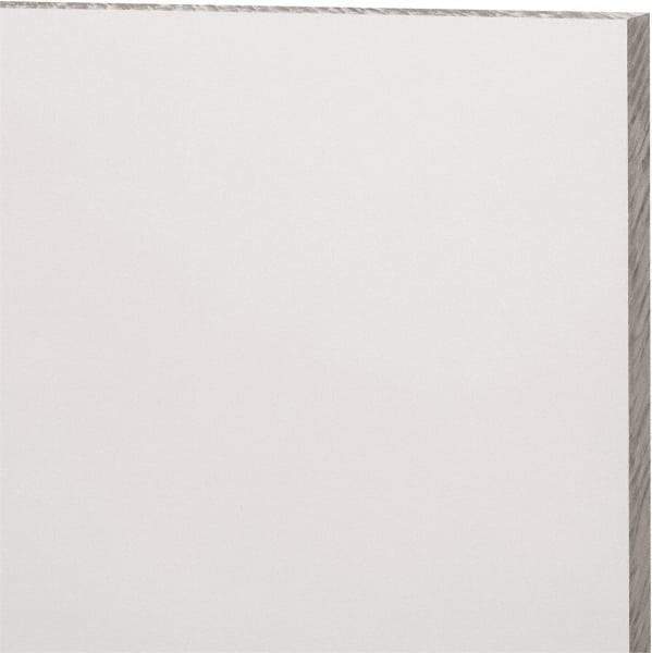 Made in USA - 3/8" Thick x 12" Wide x 2' Long, Polycarbonate Sheet - Clear, Static Dissipative Grade - Industrial Tool & Supply