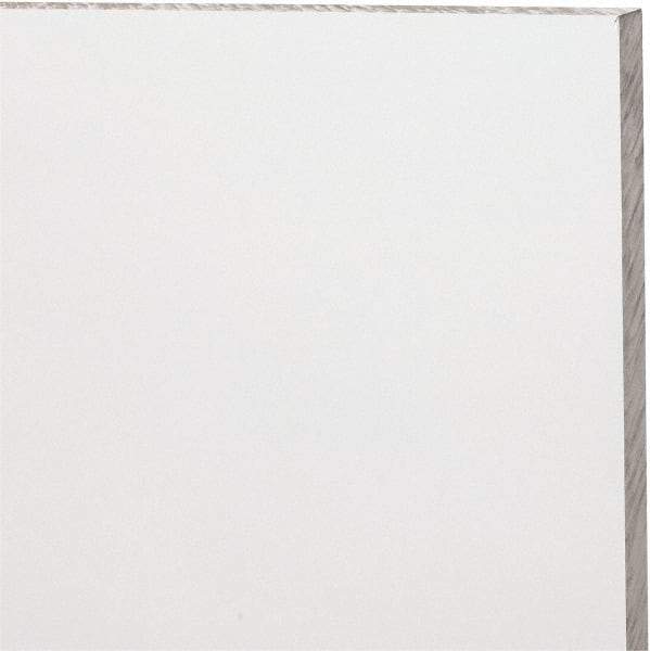 Made in USA - 3/8" Thick x 24" Wide x 4' Long, Polycarbonate Sheet - Clear, Static Dissipative Grade - Industrial Tool & Supply