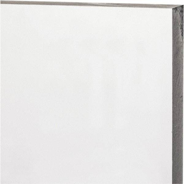 Made in USA - 1/2" Thick x 24" Wide x 4' Long, Polycarbonate Sheet - Clear, Static Dissipative Grade - Industrial Tool & Supply