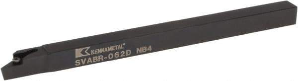 Kennametal - SVAB, Right Hand Cut, 0° Lead Angle, 3/8" Shank Height x 3/8" Shank Width, Neutral Rake Indexable Turning Toolholder - 6" OAL, VB..22. Insert Compatibility, Series Screw-On - Industrial Tool & Supply