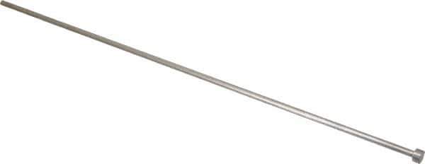 Gibraltar - 11/64" Pin Diam, 11/32" Head Diam x 3/16" Head Height, 14" OAL, Straight Ejector Pin - Steel, 13-13/16" Pin Length - Industrial Tool & Supply