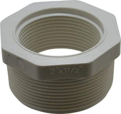 Value Collection - 2 x 1-1/2" PVC Plastic Pipe Bushing - Schedule 40, MIPT x FIPT End Connections - Industrial Tool & Supply