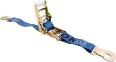 Erickson Manufacturing - 7' Long x 2" Wide, 5,000 Lb Basket Capacity, Polyester & Steel Web Sling - Blue - Industrial Tool & Supply