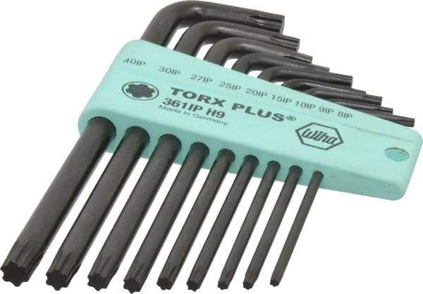 Wiha - 9 Piece L-Key Hex Key Set - Industrial Tool & Supply