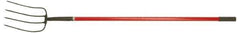 PRO-SOURCE - Spading Fork with 48" Straight Fiberglass Handle - 8-3/4" Blade Width, 4 Tines, 12-1/2" Tine Length - Industrial Tool & Supply