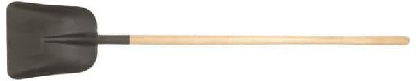 PRO-SOURCE - 13" High x 11" Wide Square Steel Shovel - 48" Long Wood Straight Handle - Industrial Tool & Supply