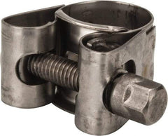 Mikalor - 3/4" Hose, 0.71" Wide x 0.04" Thick, T-Bolt Hose Clamp - 0.67 to 3/4" Diam, Stainless Steel - Industrial Tool & Supply