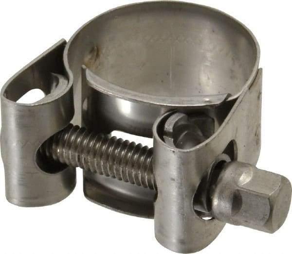 Mikalor - 15/16" Hose, 0.71" Wide x 0.04" Thick, T-Bolt Hose Clamp - 0.91 to 0.98" Diam, Stainless Steel - Industrial Tool & Supply