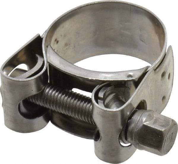 Mikalor - 1-3/16" Hose, 0.78" Wide x 0.04" Thick, T-Bolt Hose Clamp - 1.14 to 1.22" Diam, Stainless Steel - Industrial Tool & Supply