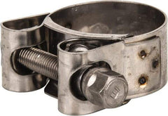 Mikalor - 1-1/4" Hose, 0.78" Wide x 0.04" Thick, T-Bolt Hose Clamp - 1.22 to 1.34" Diam, Stainless Steel - Industrial Tool & Supply