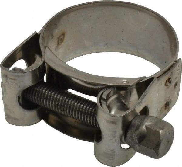 Mikalor - 1-13/32" Hose, 0.78" Wide x 0.04" Thick, T-Bolt Hose Clamp - 1.34 to 1.46" Diam, Stainless Steel - Industrial Tool & Supply