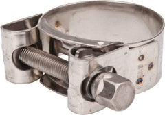 Mikalor - 1-1/2" Hose, 0.78" Wide x 0.04" Thick, T-Bolt Hose Clamp - 1.46 to 1.57" Diam, Stainless Steel - Industrial Tool & Supply