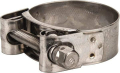Mikalor - 1-3/4" Hose, 0.78" Wide x 0.04" Thick, T-Bolt Hose Clamp - 1.69 to 1.85" Diam, Stainless Steel - Industrial Tool & Supply