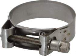 Mikalor - 2-13/32" Hose, 0.78" Wide x 0.04" Thick, T-Bolt Hose Clamp - 2.32 to 2.48" Diam, Stainless Steel - Industrial Tool & Supply