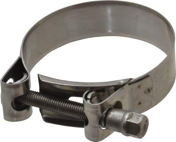 Mikalor - 2-5/8" Hose, 0.78" Wide x 0.04" Thick, T-Bolt Hose Clamp - 2.48 to 2.68" Diam, Stainless Steel - Industrial Tool & Supply
