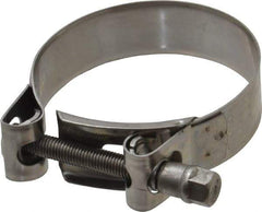 Mikalor - 2-5/8" Hose, 0.78" Wide x 0.04" Thick, T-Bolt Hose Clamp - 2.48 to 2.68" Diam, Stainless Steel - Industrial Tool & Supply