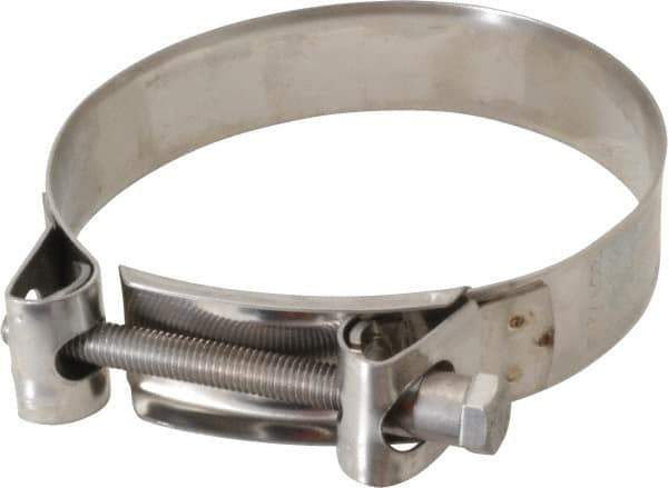 Mikalor - 4-1/4" Hose, 0.98" Wide x 0.04" Thick, T-Bolt Hose Clamp - 4.1 to 4.41" Diam, Stainless Steel - Industrial Tool & Supply