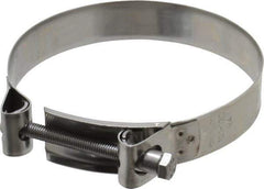 Mikalor - 5" Hose, 0.98" Wide x 0.04" Thick, T-Bolt Hose Clamp - 4.76 to 5.11" Diam, Stainless Steel - Industrial Tool & Supply