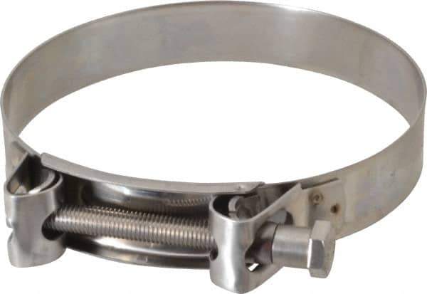 Mikalor - 5-3/4" Hose, 1.1" Wide x 0.051" Thick, T-Bolt Hose Clamp - 5.51 to 5.91" Diam, Stainless Steel - Industrial Tool & Supply