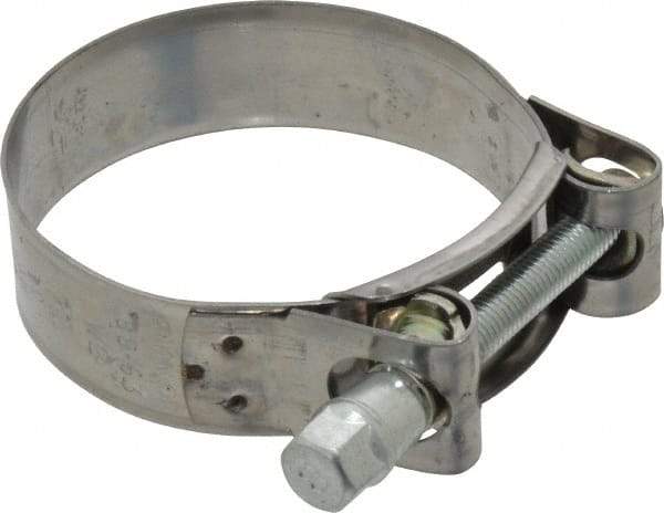 Mikalor - 2-13/32" Hose, 0.78" Wide x 0.04" Thick, T-Bolt Hose Clamp - 2.32 to 2.48" Diam, Stainless Steel Band, Housing & Zinc Plated Screw - Industrial Tool & Supply