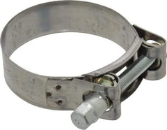 Mikalor - 2-13/32" Hose, 0.78" Wide x 0.04" Thick, T-Bolt Hose Clamp - 2.32 to 2.48" Diam, Stainless Steel Band, Housing & Zinc Plated Screw - Industrial Tool & Supply
