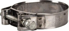 Mikalor - 3-1/2" Hose, 0.98" Wide x 0.04" Thick, T-Bolt Hose Clamp - 3.35 to 3.58" Diam, Stainless Steel Band, Housing & Zinc Plated Screw - Industrial Tool & Supply