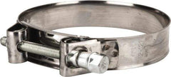 Mikalor - 4-1/2" Hose, 0.98" Wide x 0.04" Thick, T-Bolt Hose Clamp - 4.41 to 4.76" Diam, Stainless Steel Band, Housing & Zinc Plated Screw - Industrial Tool & Supply