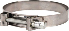 Mikalor - 6" Hose, 1.1" Wide x 0.051" Thick, T-Bolt Hose Clamp - 5.91 to 6.38" Diam, Stainless Steel Band, Housing & Zinc Plated Screw - Industrial Tool & Supply