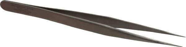 Aven - 4-3/4" OAL 1-SA Precision Tweezers - Stainless Steel, 1-SA Pattern - Industrial Tool & Supply