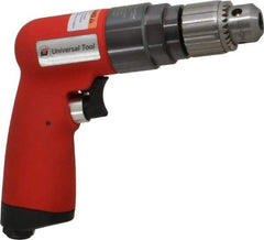 Universal Tool - 1/4" Keyed Chuck - Pistol Grip Handle, 6,000 RPM, 4.6 CFM, 0.9 hp, 90 psi - Industrial Tool & Supply