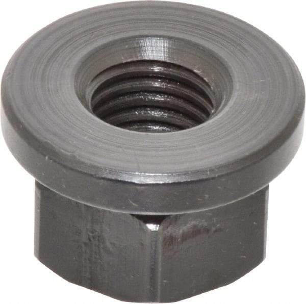 Gibraltar - 3/4-10, 1-5/8" Flange Diam, 1" High, 1-1/4" Across Flats, Flange Nut - Grade 12L14 Steel, Black Oxide Finish, 1/4" Flange Height, TCMAI - Industrial Tool & Supply