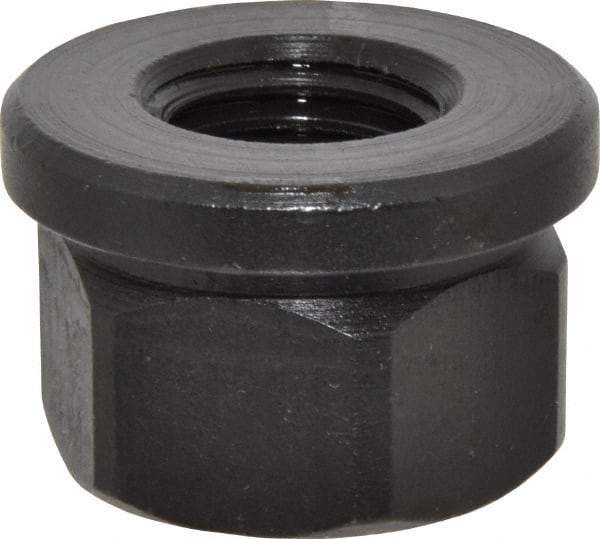 Gibraltar - 7/8-9, 1-3/4" Flange Diam, 1-1/8" High, 1-7/16" Across Flats, Flange Nut - Grade 12L14 Steel, Black Oxide Finish, 1/4" Flange Height, TCMAI - Industrial Tool & Supply