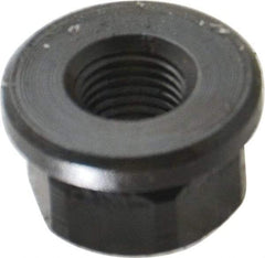 Gibraltar - 3/8-24, 7/8" Flange Diam, 1/2" High, 11/16" Across Flats, Flange Nut - Grade 12L14 Steel, Black Oxide Finish, 1/8" Flange Height, TCMAI - Industrial Tool & Supply