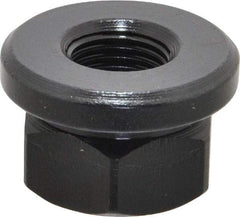 Gibraltar - 1/2-20, 1-1/8" Flange Diam, 11/16" High, 7/8" Across Flats, Flange Nut - Grade 12L14 Steel, Black Oxide Finish, 3/16" Flange Height, TCMAI - Industrial Tool & Supply