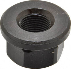 Gibraltar - 5/8-18, 1-3/8" Flange Diam, 13/16" High, 1-1/16" Across Flats, Flange Nut - Grade 12L14 Steel, Black Oxide Finish, 3/16" Flange Height, TCMAI - Industrial Tool & Supply