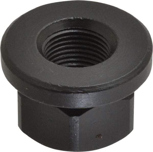 Gibraltar - 3/4-16, 1-5/8" Flange Diam, 1" High, 1-1/4" Across Flats, Flange Nut - Grade 12L14 Steel, Black Oxide Finish, 1/4" Flange Height, TCMAI - Industrial Tool & Supply