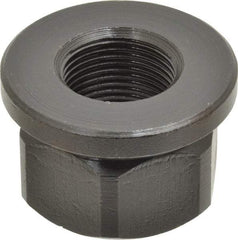 Gibraltar - 1-14, 2" Flange Diam, 1-1/4" High, 1-5/8" Across Flats, Flange Nut - Grade 12L14 Steel, Black Oxide Finish, 1/4" Flange Height, TCMAI - Industrial Tool & Supply