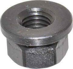 Gibraltar - M10x1.50, 22mm Flange Diam, 13mm High, 17mm Across Flats, Flange Nut - Grade 12L14 Steel, Black Oxide Finish, 3" Flange Height, TCMAI - Industrial Tool & Supply