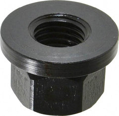 Gibraltar - M16x2.00, 33mm Flange Diam, 21mm High, 24mm Across Flats, Flange Nut - Grade 12L14 Steel, Black Oxide Finish, 5" Flange Height, TCMAI - Industrial Tool & Supply