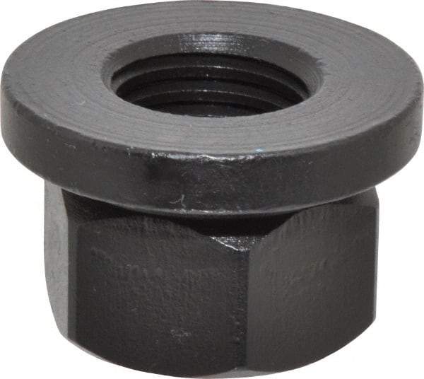 Gibraltar - M20x2.50, 40mm Flange Diam, 25mm High, 30mm Across Flats, Flange Nut - Grade 12L14 Steel, Black Oxide Finish, 6" Flange Height, TCMAI - Industrial Tool & Supply