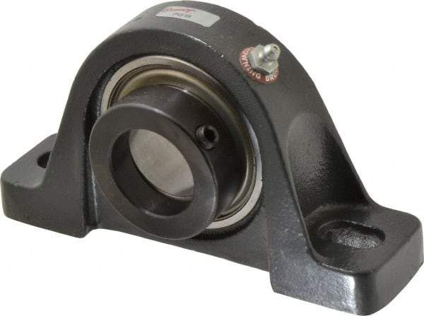 Browning - 1-1/2" ID, 7-1/8" OAL x 3-15/16" OAH Pillow Block - 4,467 Lb Static Cap, 7,340 Lb Dyn Cap, 5-3/8" Btw Mnt Hole Ctrs, 1-15/16" Base-to-Ctr Ht, Cast Iron - Industrial Tool & Supply