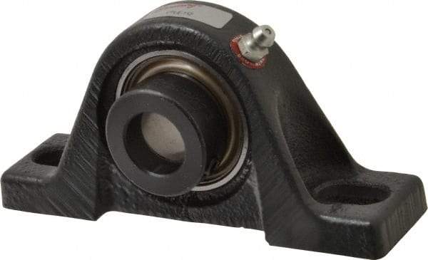 Browning - 3/4" ID, 5" OAL x 2-15/32" OAH Pillow Block - 1,444 Lb Static Cap, 2,611 Lb Dyn Cap, 3-25/32" Btw Mnt Hole Ctrs, 1-1/4" Base-to-Ctr Ht, Cast Iron - Industrial Tool & Supply