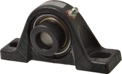 Browning - 3/4" ID, 5" OAL x 2-15/32" OAH Pillow Block - 1,444 Lb Static Cap, 2,611 Lb Dyn Cap, 3-25/32" Btw Mnt Hole Ctrs, 1-1/4" Base-to-Ctr Ht, Cast Iron - Industrial Tool & Supply