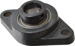 Browning - 1" ID, 4-7/8" OAL x 2-3/4" OAH 2-Bolt Flange - 1,651 Lb Static Cap, 2,801 Lb Dyn Cap, 3-57/64" Btw Mnt Hole Ctrs, Cast Iron - Industrial Tool & Supply